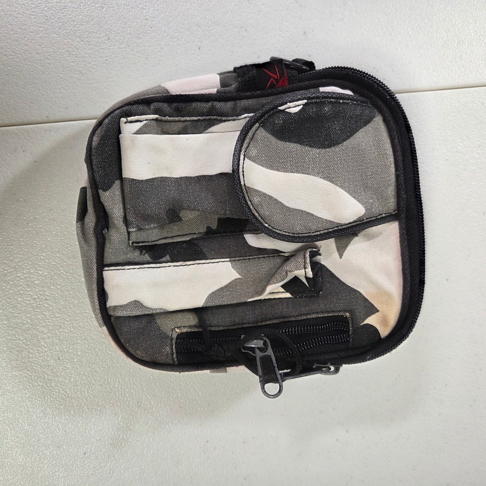 Rothco Camouflage Canvas Utility Pouch Tactical Belt Bag Gray White Camo